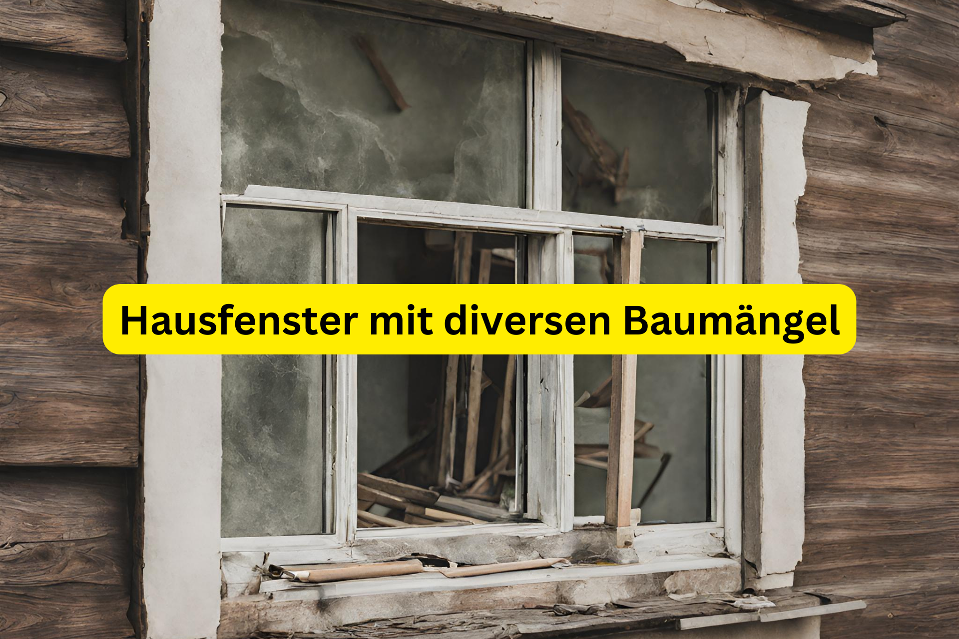 Hausfenster mit diversen Baumängel