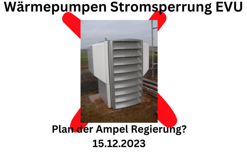 EVU Strom sperren für Wärmepumpen ab 2024