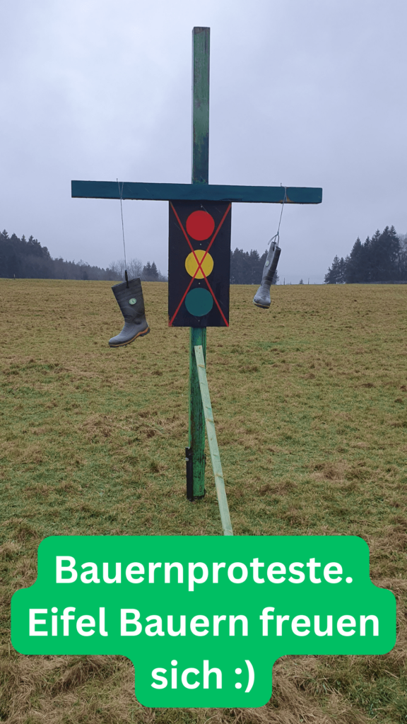 Eifel und Kreis Euskirchen Proteste der Bauern Landwirte am 8.1.2024