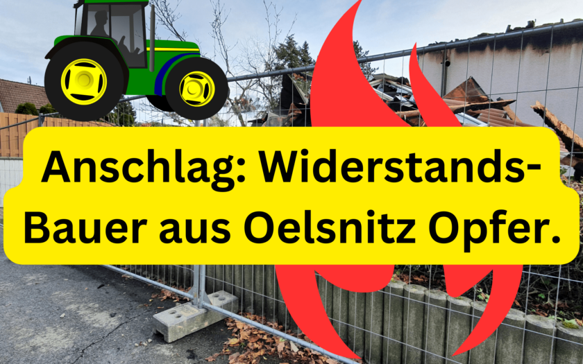 Anschlag Widerstands-Bauer aus Oelsnitz Opfer.