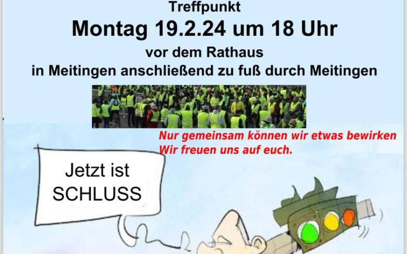 Lokaler Protest gegen die Ampelpolitik in Meitingen