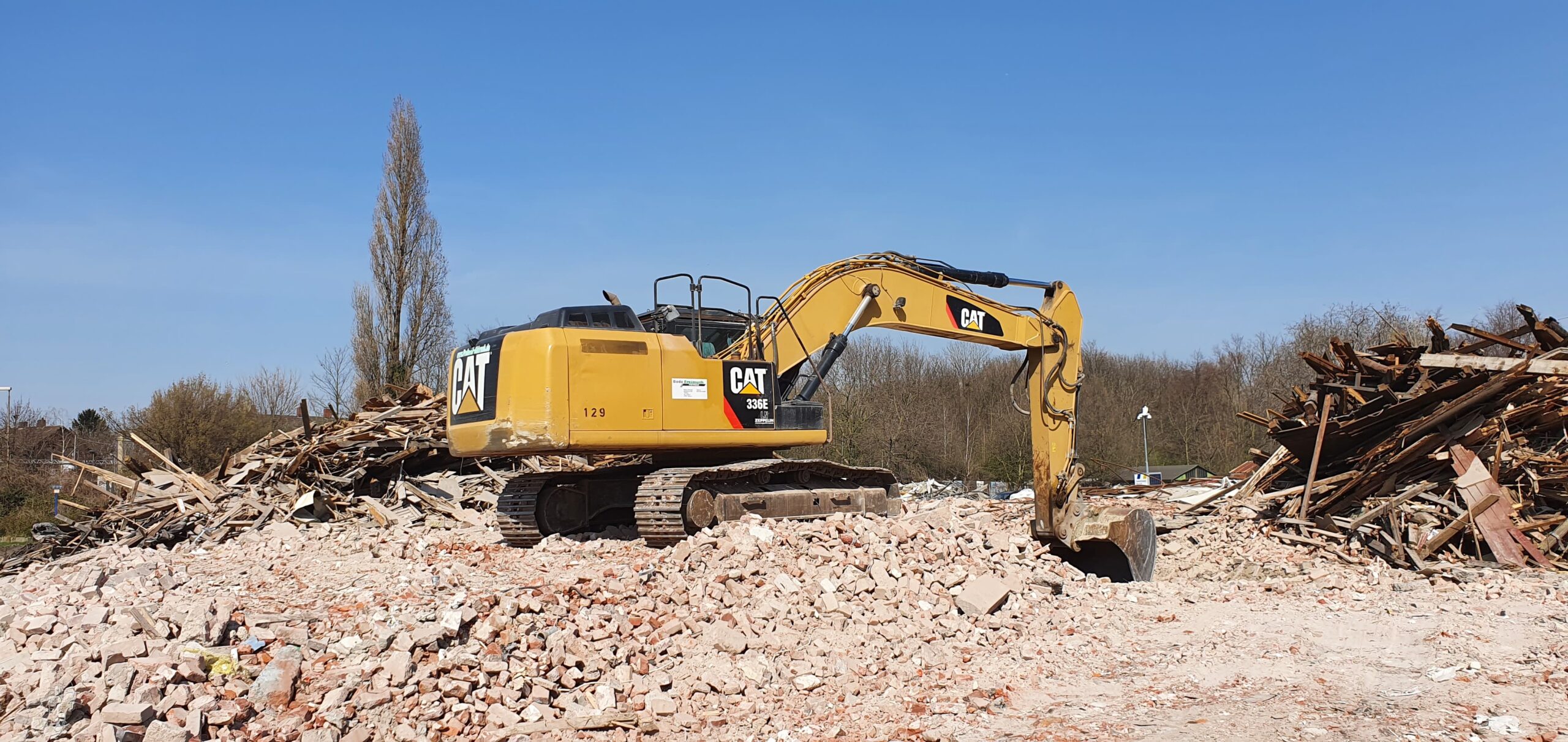 Baggerarbeiten auf einer Baustelle