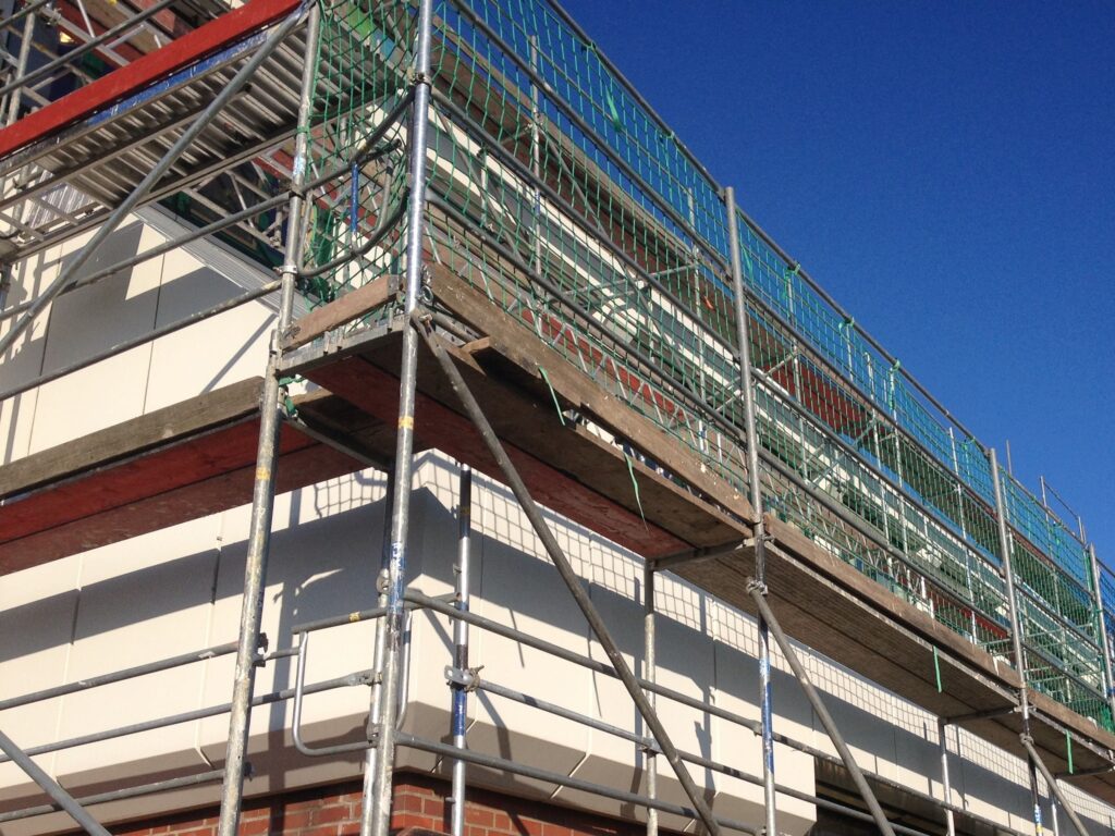 Schutznetz für Dachdeckerarbeiten