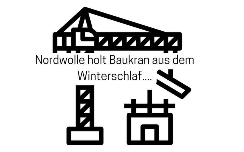 Nordwolle Baukran Winter