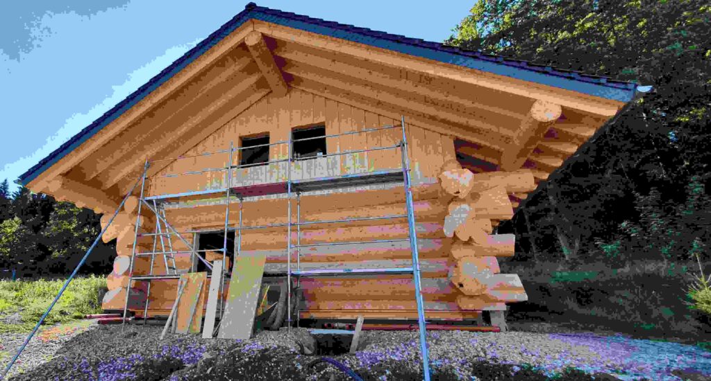 Holzhaus als Bohlenmassivhaus